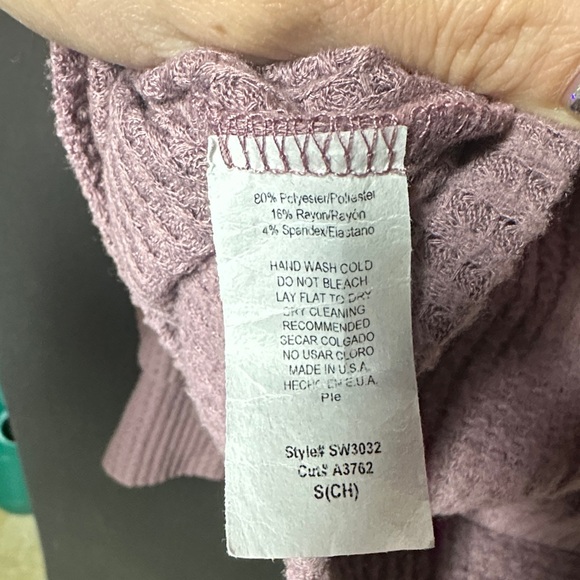 Pink Lily Purple Textured Scoop Neck Top - Picture 4 of 5